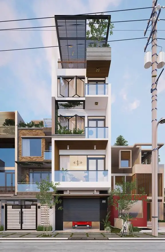 XÂY NHÀ PHỐ 5 TẦNG ĐẸP VÀ GIÁ RẺ