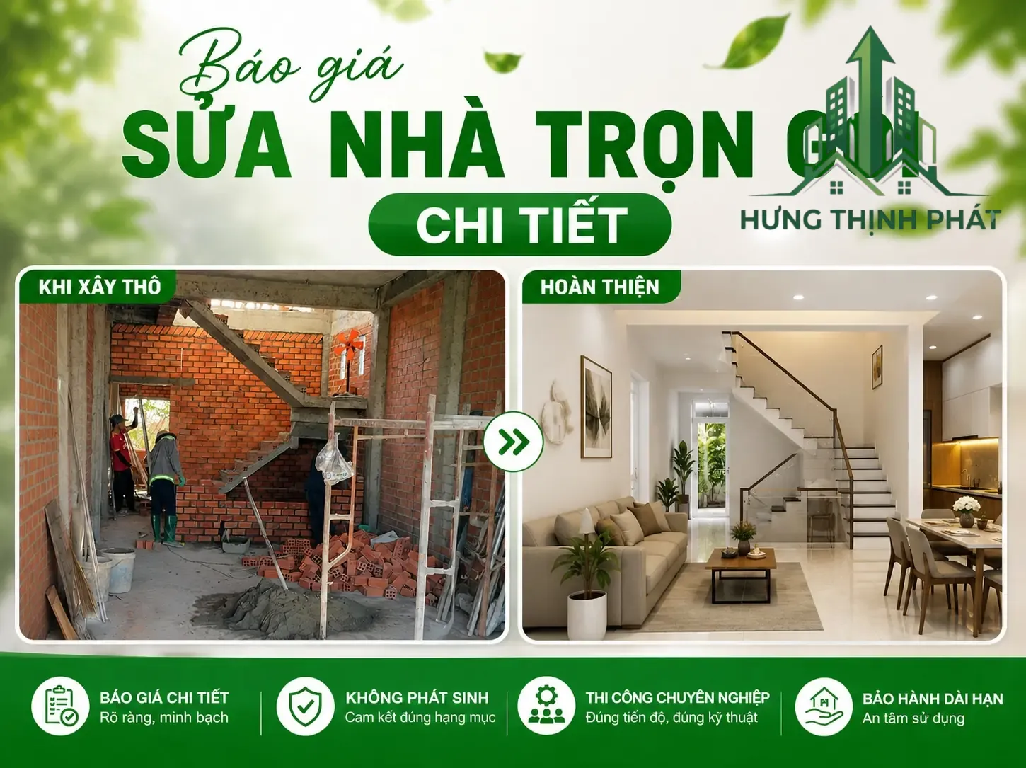 Báo giá sửa chữa nhà trọn gói 2026 tại TPHCM