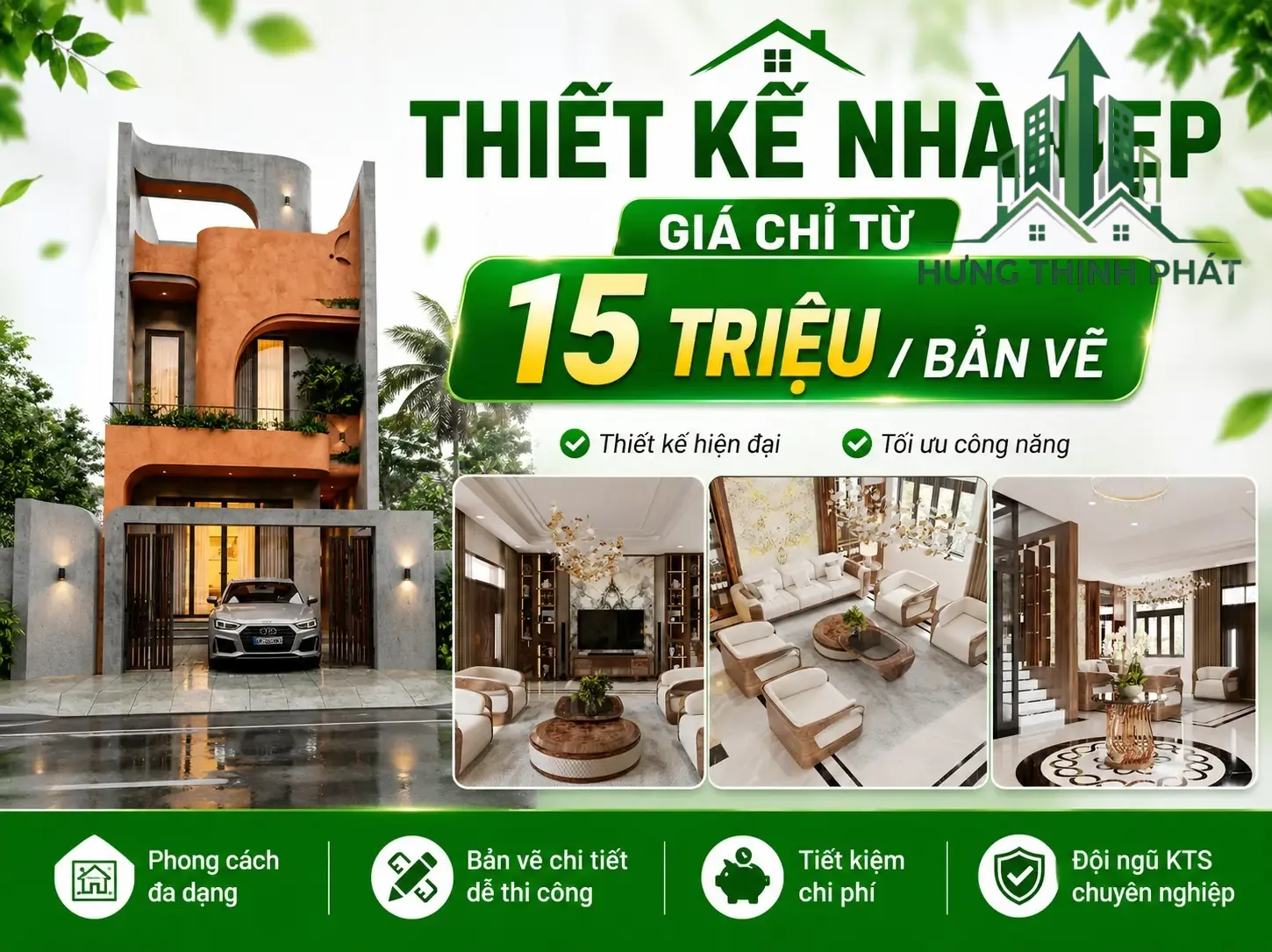 Bảng giá thiết kế nhà đẹp 2026 minh bạch và rõ ràng
