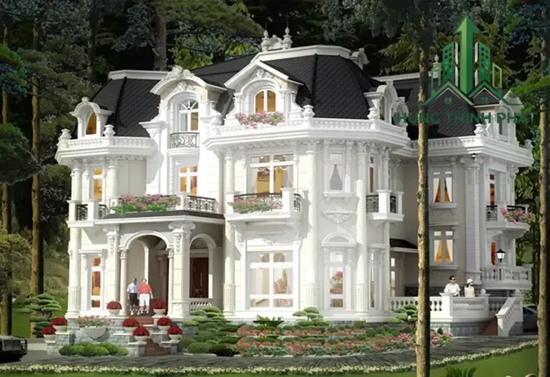 BIỆT THỰ 2 TẦNG CỔ ĐIỂN PHONG CÁCH CHÂU ÂU 