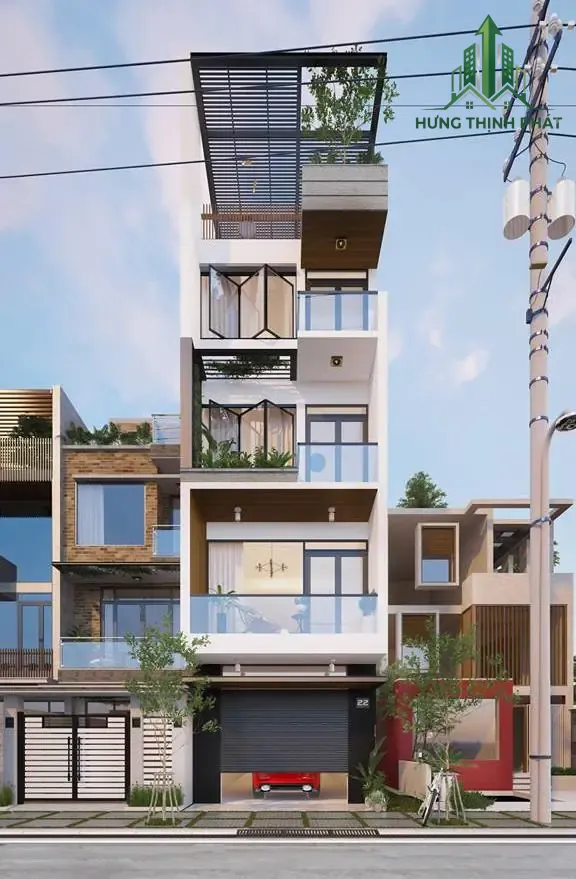 XÂY NHÀ PHỐ 5 TẦNG ĐẸP VÀ GIÁ RẺ