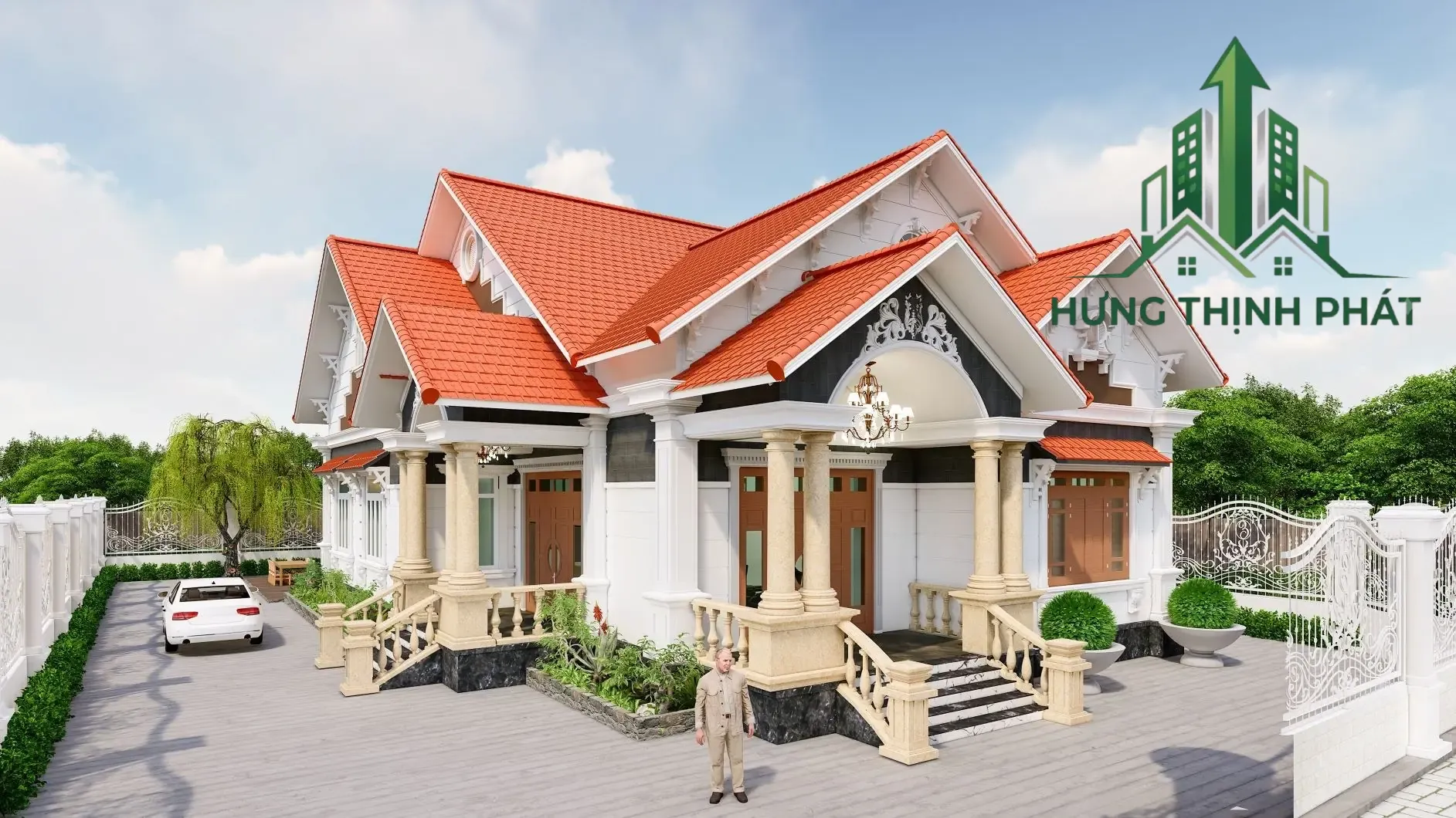 BIỆT THỰ VƯỜN 1 TẦNG CẤP 4 HIỆN ĐẠI 