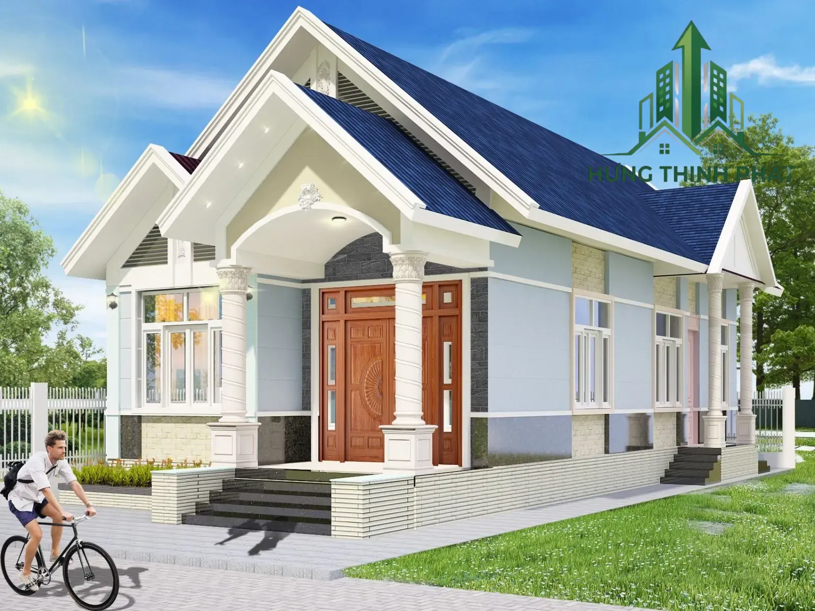 NHÀ CẤP 4 MÁI THÁI 6X12M Ở NÔNG THÔN 3 PHÒNG NGỦ 